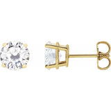 14K Yellow Gold 6.5 mm Stuller Lab-Grown Moissanite Earrings