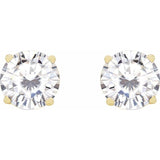 14K Yellow 6.5 mm Stuller Lab-Grown Moissanite Earrings