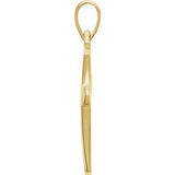 18K Yellow Cross Pendant