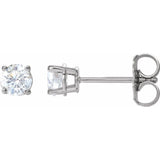 14K White 1/2 CTW Natural Diamond Earrings