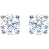 14K White 1/3 CTW Natural Diamond Earrings