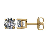 14K Yellow Gold 1 1/2 CTW Natural Diamond Earrings