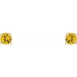14K Yellow Gold 2.5 mm Natural Yellow Sapphire Earrings