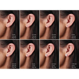 14K Rose Gold 2.5 mm Natural Blue Sapphire Earrings