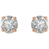 14K Rose 3/4 CTW Natural Diamond Earrings