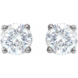 Platinum 3/4 CTW Natural Diamond Earrings