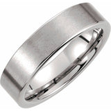 Tungsten 6 mm Comfort-Fit Flat Band Size 10