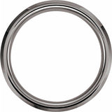 Tungsten 6 mm Beveled-Edge Inlay Band Size 7.5