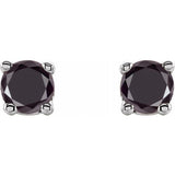 14K White Gold 1/5 CTW Natural Black Diamond Earrings