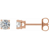 14K Rose Gold 1/2 CTW Natural Diamond Earrings