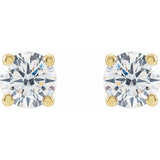 14K Yellow 3/4 CTW Lab-Grown Diamond Stud Earrings
