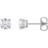 14K White Gold 1 CTW Lab-Grown White Diamond Earrings