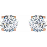 14K Rose Gold 1 1/2 CTW Lab-Grown Diamond Earrings
