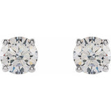 14K White 3/4 CTW Lab-Grown Diamond Stud Earrings