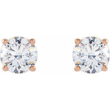 14K Rose Gold 1 CTW Lab-Grown Diamond Earrings