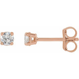 14K Rose 1/5 CTW Lab-Grown Diamond Stud Earrings