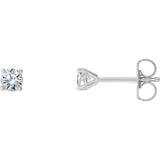 14K White Gold 1/3 CTW Lab-Grown Diamond 4-Prong Stud Earrings