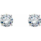 14K White Gold 1/2 CTW Lab-Grown Diamond 4-Prong Stud Earrings