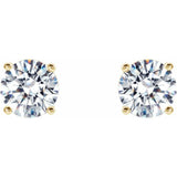 14K Yellow 1 1/2 CTW Lab-Grown Diamond 4-Prong Stud Earrings