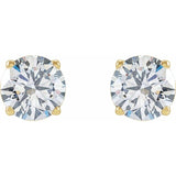 14K Yellow Gold 2 1/2 CTW Lab-Grown Diamond Earrings