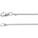 Sterling Silver 1.5 mm Wheat 16" Chain