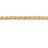 14K Yellow Recycled Metal 2.4 mm Wheat Chain by the Inch