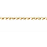 14K Yellow Recycled Metal 1.5 mm Wheat Chain by the Inch