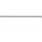 14K White Recycled Metal 1.5 mm Wheat Chain by the Inch