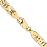 14K 20 inch 5.5mm Semi-Solid Anchor with Lobster Clasp Chain