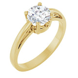 14K Yellow Stuller Lab-Created Moissanite Ring