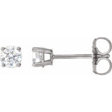Platinum 1/3 CTW Natural Diamond Stud Earrings