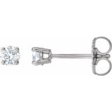 14K White Gold 1/6 CTW Natural Diamond Earrings