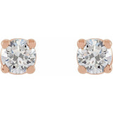 14K Rose 1/6 CTW Natural Diamond Stud Earrings