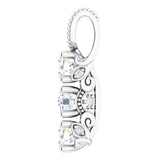 14K White 5/8 CTW Lab-Grown Diamond Pendant