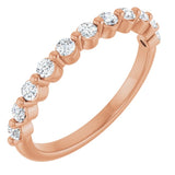 14K Rose 1/3 CTW Lab-Grown Diamond Anniversary Band