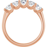 14K Rose 1 CTW Lab-Grown Diamond Anniversary Band