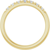 14K Yellow 3/8 CTW Lab-Grown Diamond French-Set Anniversary Band