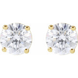 14K Yellow 4 CTW Lab-Grown Diamond Stud Earrings