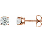 14K Rose 4 CTW Lab-Grown Diamond Stud Earrings