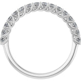 14K White 1/2 CTW Natural Diamond Anniversary  Band