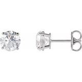 14K Rose Gold 7 mm Lab-Grown Yellow Sapphire Earrings