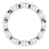 14K White 1 CTW Lab-Grown Diamond  Eternity Band