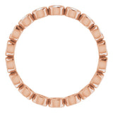 14K Rose 1/2 CTW Lab-Grown Diamond  Eternity Band