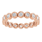 14K Rose 1/2 CTW Lab-Grown Diamond  Eternity Band