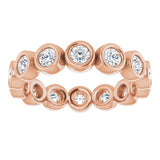 14K Rose 9/10 CTW Lab-Grown Diamond  Eternity Band