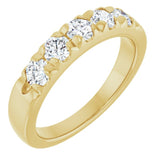 14K Yellow 3/4 CTW Lab-Grown Diamond  French-Set Anniversary Band