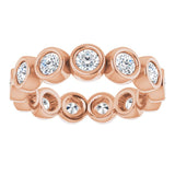 14K Rose 1 1/6 CTW Natural Diamond Eternity Band