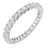 14K White 3/4 CTW Natural Diamond Eternity Band