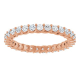 14K Rose 3/4 CTW Natural Diamond Eternity Band