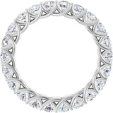 Platinum 2 CTW Natural Diamond Eternity Band